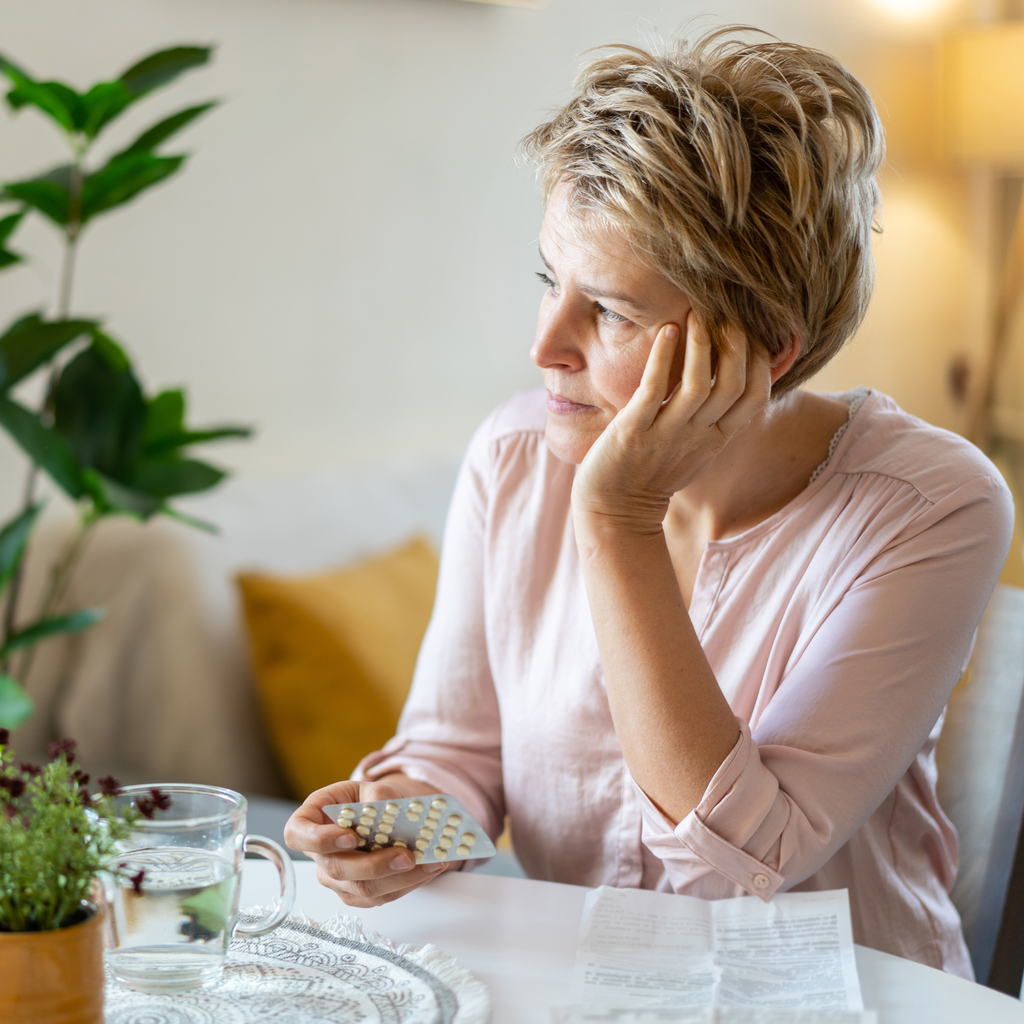 women taking menopause pills