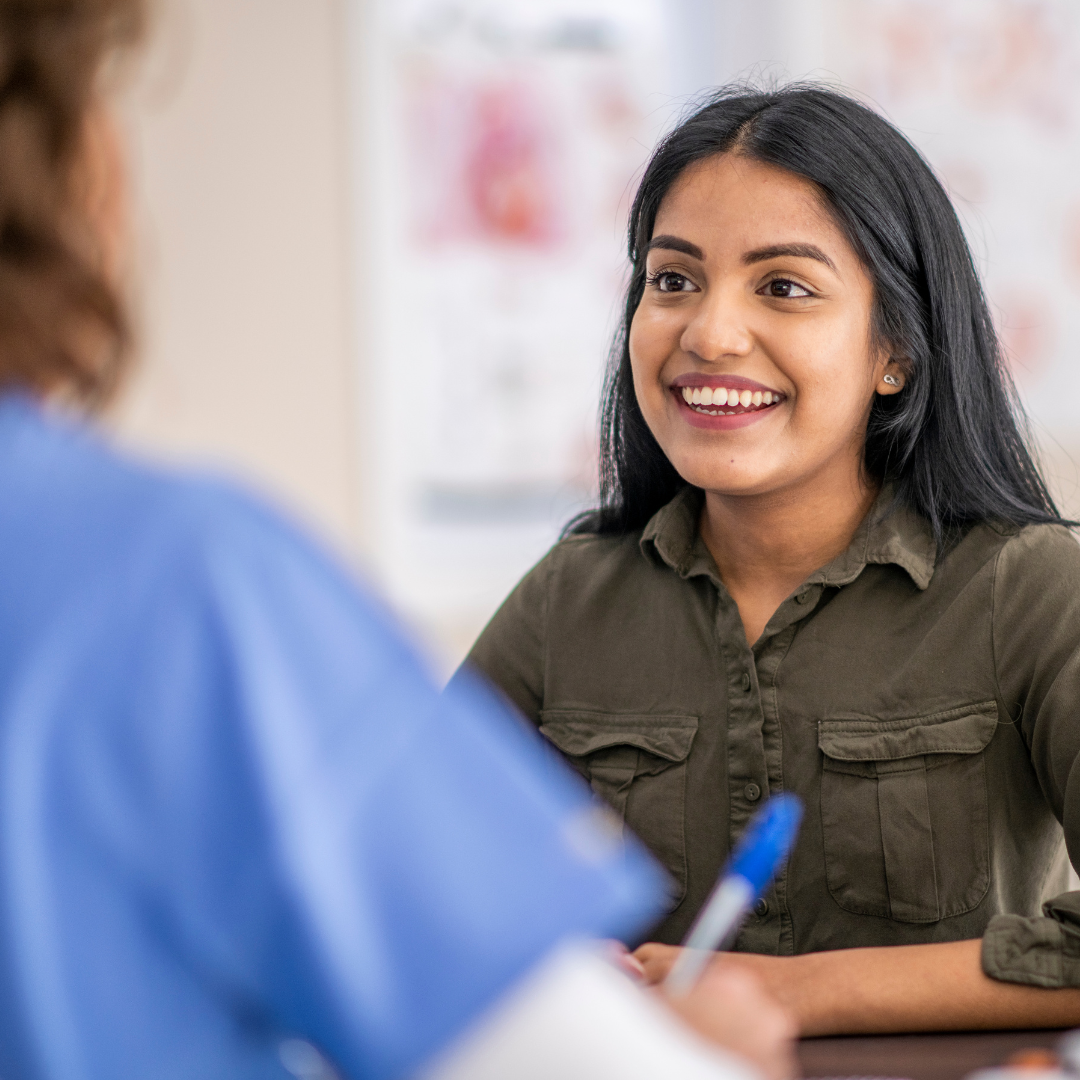 female at doctors appointment